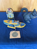 Boyd’s Bear Yellow and blue  submarine, tin jukebox, squirrel figurine - thumbnail 1 of 2