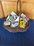 Basket of vintage matchboxes - thumbnail 1 of 3