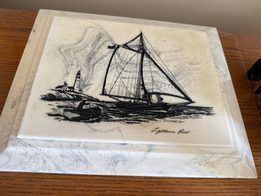 Marble Lighthouse Point plaque - image 1 of 3