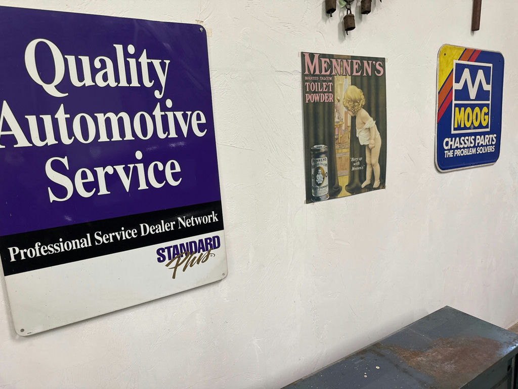 Vintage automotive advertising signs - image 2 of 2