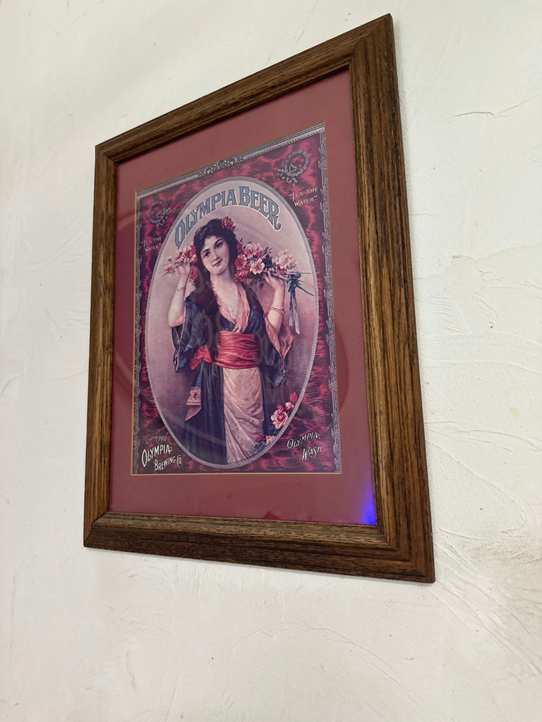 Framed Olympia Beer Advertising Poster - image 1 of 2