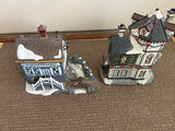 Snowy ceramic miniature holiday village buildings - thumbnail 2 of 2