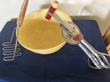 Vintage Kitchen Mixing Bowl with Hand-Crank Mixer Attachments - thumbnail 2 of 2