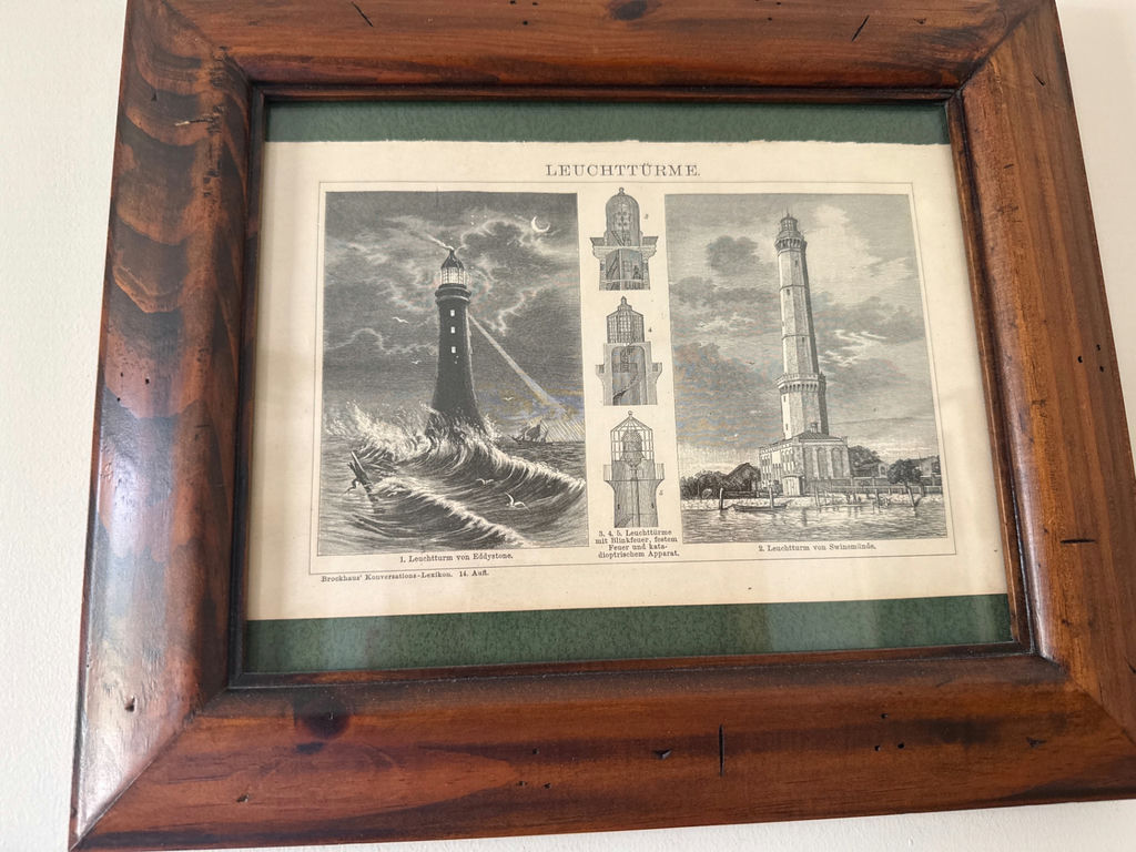 Framed Vintage Lighthouse Illustration - image 2 of 2
