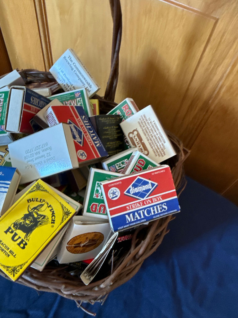 Basket of vintage matchboxes - image 3 of 3