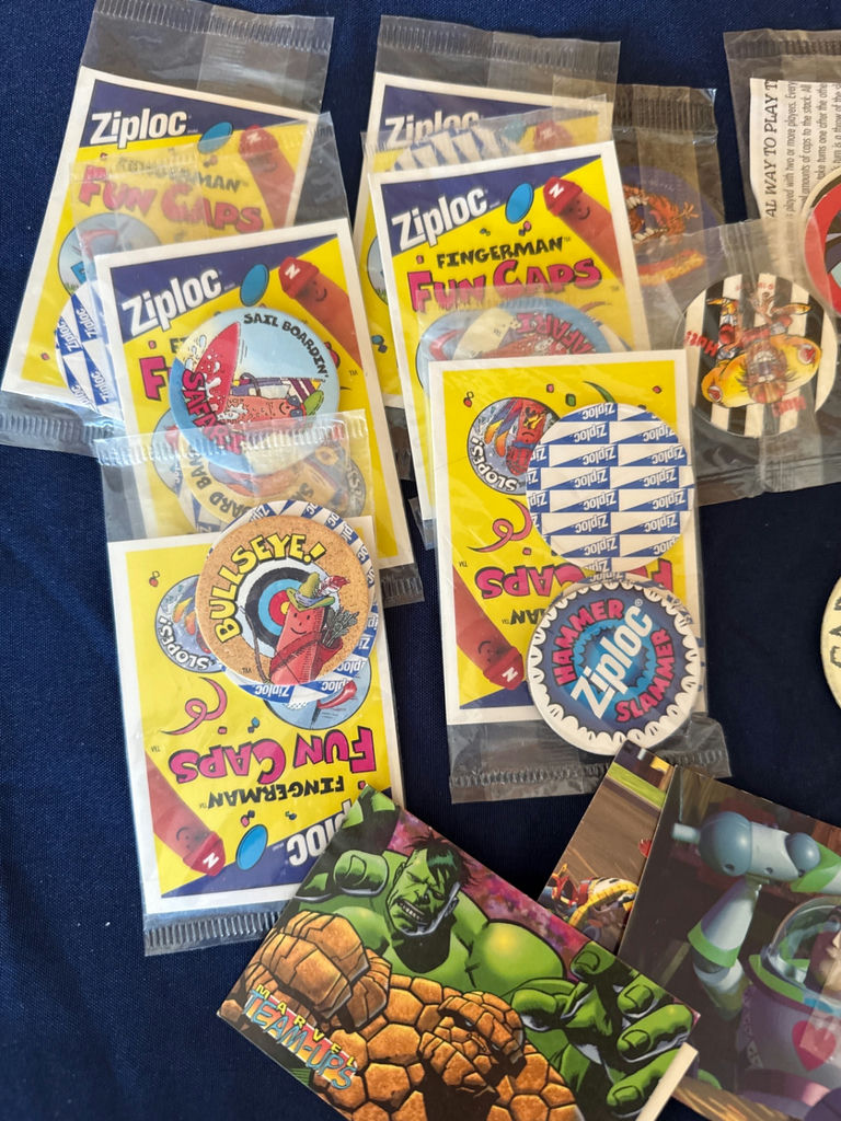 Vintage Promotional Ziploc Fun Caps, Tokens, and Trading Cards - image 3 of 5