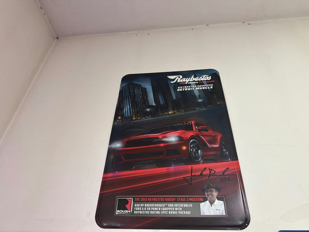 Raybestos race car poster sign - image 1 of 2