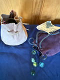 Glass marbles in fabric pouches - thumbnail 2 of 4