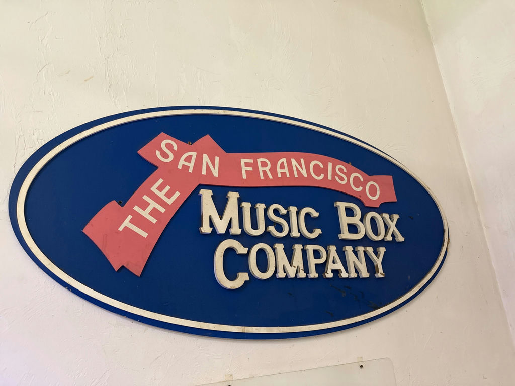 Oval San Francisco Music Box Company sign - image 2 of 2