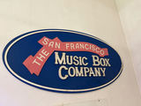 Oval San Francisco Music Box Company sign - thumbnail 2 of 2