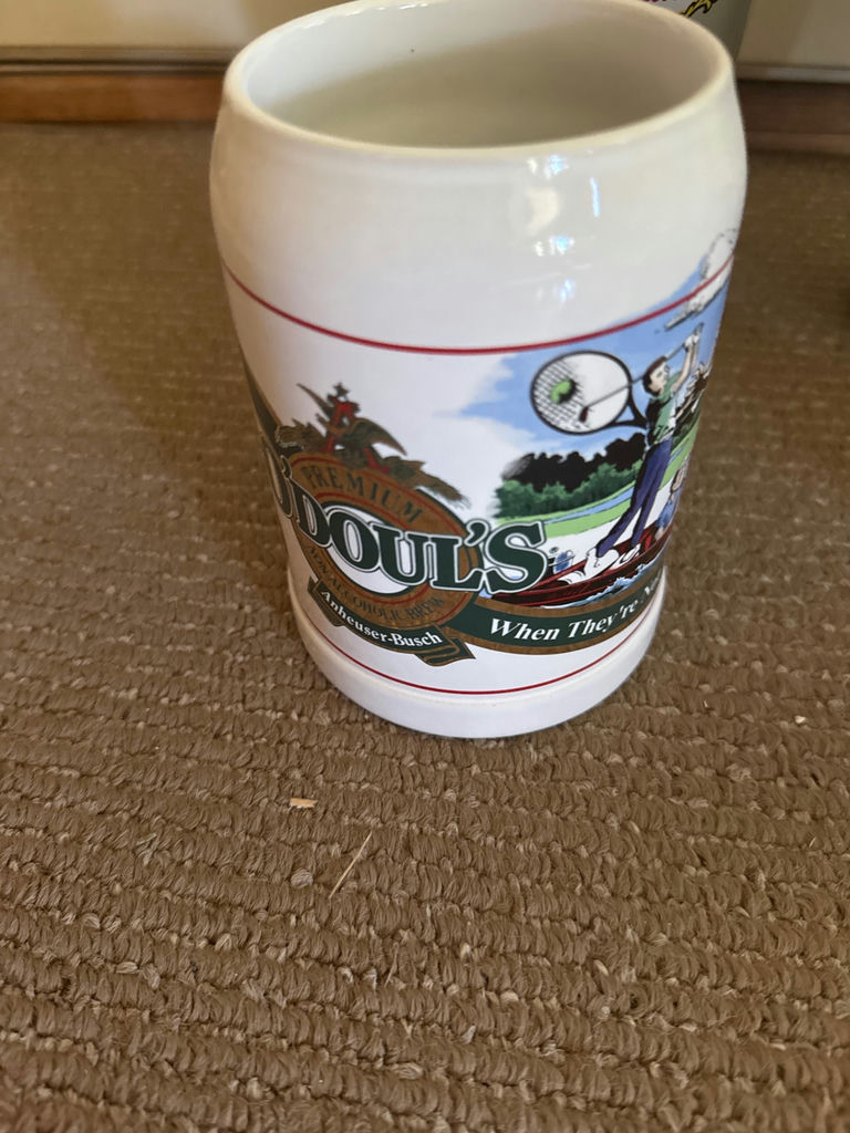 Two ceramic beer steins, a novelty mug, and a ceramic pour-over dripper - image 6 of 7