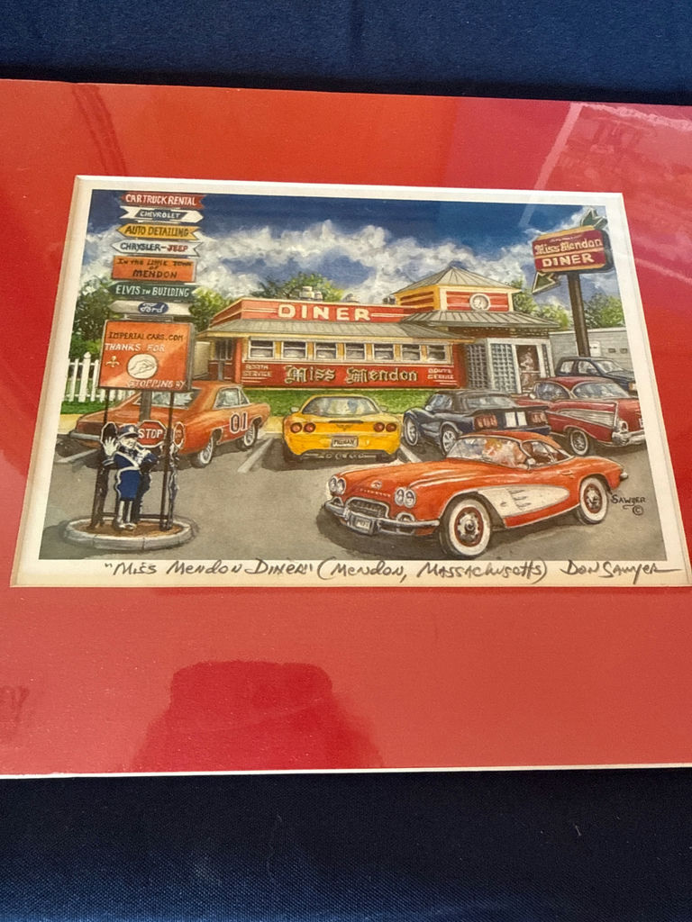 Mendon Diner - Pair of framed vintage diner car art prints - image 4 of 4