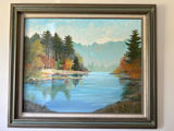 Signed by Banning - Autumn Lakeside Landscape Painting - thumbnail 2 of 4