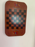 Wooden checkerboard game board - thumbnail 1 of 1