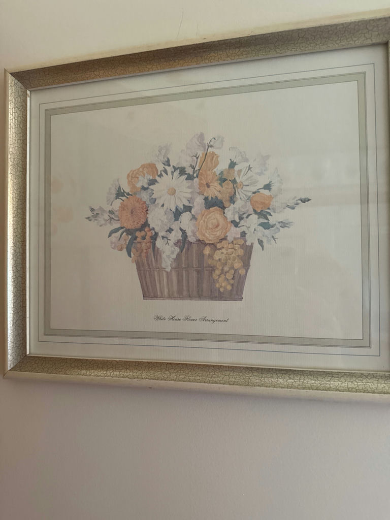 White House Framed Floral Basket Arrangement - image 2 of 2