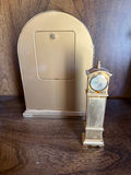Gold-tone arch mantel clock and miniature decorative pendulum clock - thumbnail 2 of 2