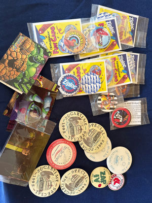 Vintage Promotional Ziploc Fun Caps, Tokens, and Trading Cards - Image 1 of 5
