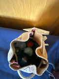 Glass marbles in fabric pouches - thumbnail 3 of 4