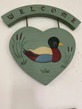 Heart-shaped sign with duck illustration and Welcome arch - thumbnail 1 of 1