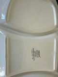 Sakura Three-section Christmas ceramic serving platter with pinecone border - thumbnail 2 of 2