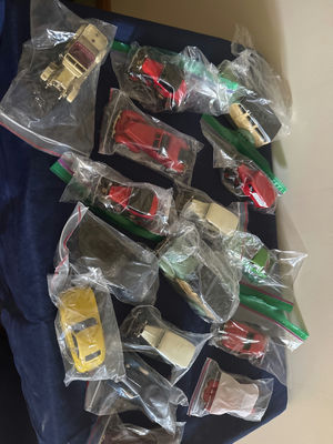 Assorted die-cast toy cars in bags - Image 1 of 4