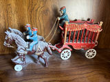 Circus wagon toy with two horses and riders - thumbnail 1 of 2