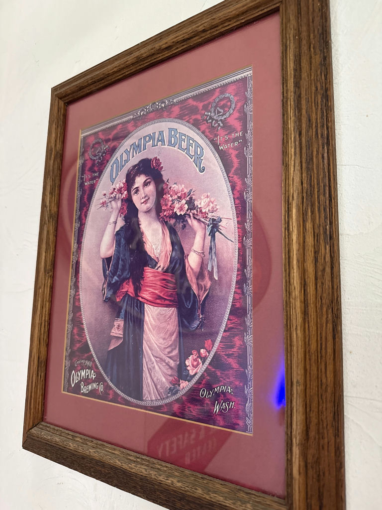 Framed Olympia Beer Advertising Poster - image 2 of 2