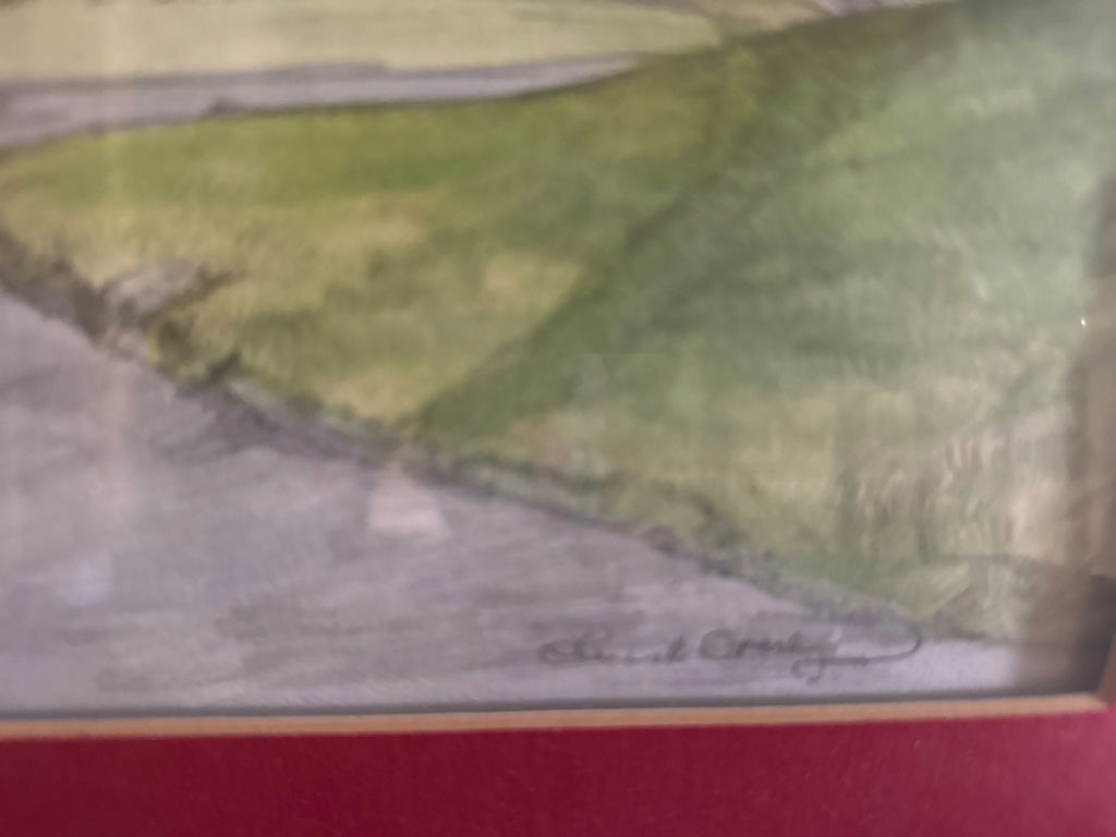 Framed print of a red house with wraparound porch - image 3 of 3