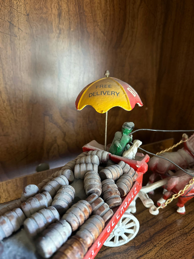 Vintage Schultz's Beer & Ale toy wagon with horse team - image 3 of 3