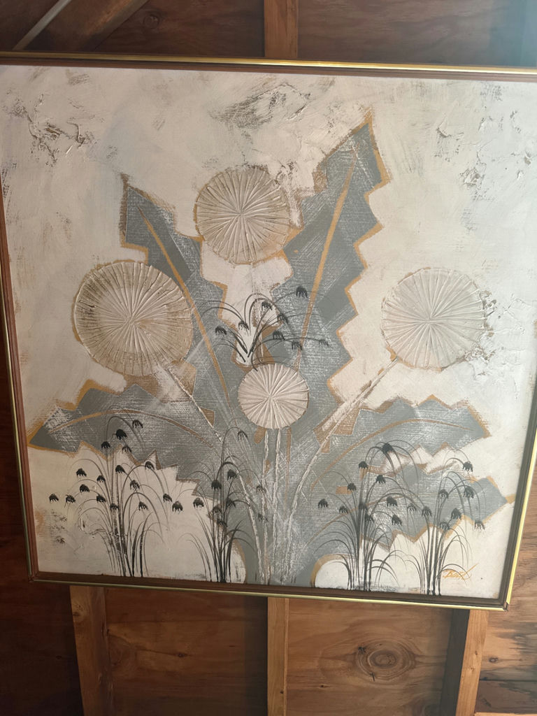 Framed Abstract Botanical Artwork - image 2 of 3