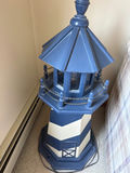 Blue and White Lighthouse-Style Decorative Lamp - thumbnail 2 of 2