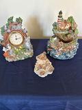 Boyds Bears & Friends Bearstone Clock and Musical Lighthouse Figurines - thumbnail 2 of 4