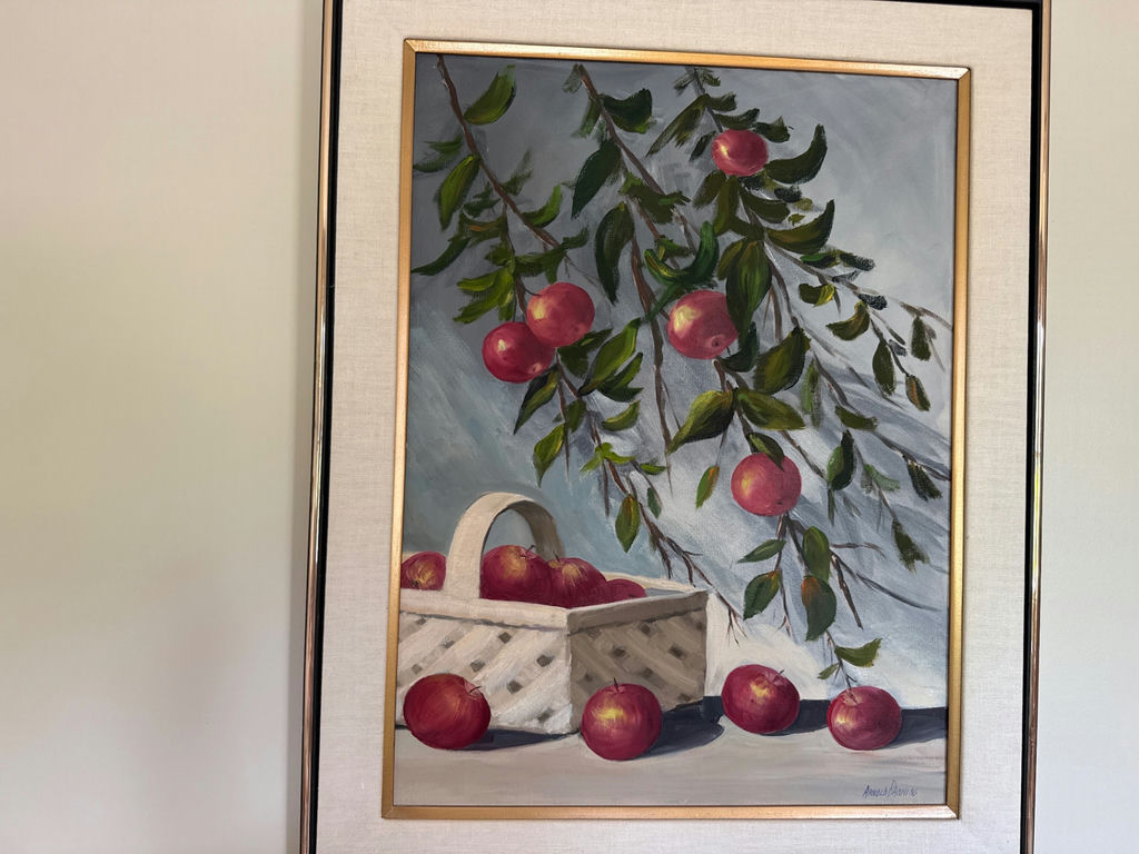 Arnold Banning - Apple Still-Life in a Wicker Basket - image 2 of 3