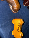 Set of wooden toys: car, dog figurine, and wagon - thumbnail 2 of 2
