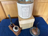 Antique tobacco pipes with Virginia tobacco tin and accessories - thumbnail 2 of 3