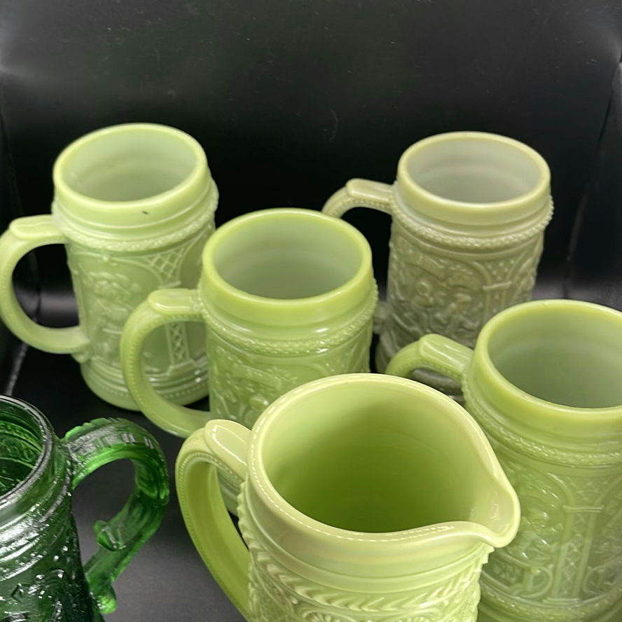 Slag Glass Beer Steins And Pitcher Stein - image 14 of 16