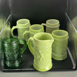 Slag Glass Beer Steins And Pitcher Stein - thumbnail 13 of 16