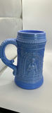 Blue Slag Milk Glass Steins And Pairpoint Plates - thumbnail 6 of 12