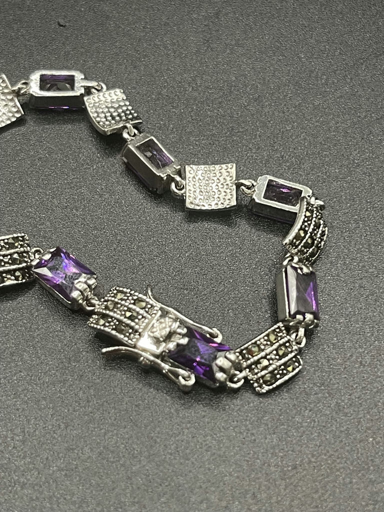 Purple Gem Silver bracelet - image 8 of 8