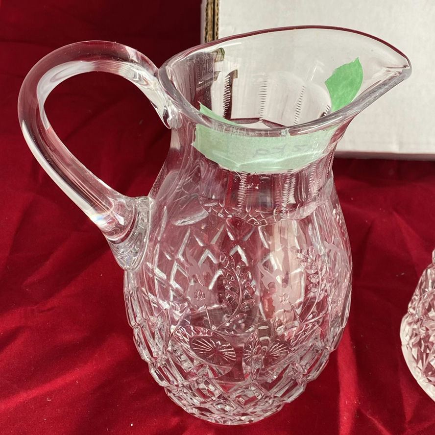 Waterford Alana Crystal Vase, Thomas Webb Water Pitcher and Rogasksa Pitcher - image 4 of 15
