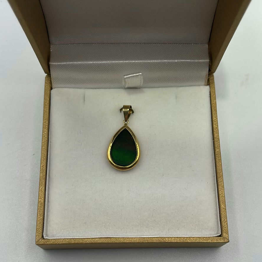 Ammolite Pendant In 14K Gold - image 1 of 7