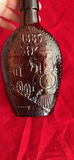 St Clair Amber Glass Bottle And Glass Vase/Goblet With Hearts - thumbnail 8 of 9