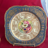 Vintage Royal Worcester 1941 22k Gold Border Square Plates (3) - thumbnail 5 of 11