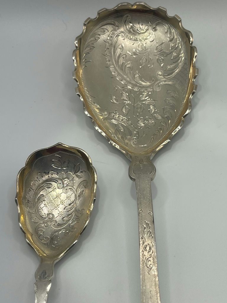 Danish Silver Antique engraved Spoons - image 10 of 12
