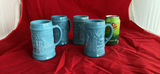 Slag Milk Glass Beer Steins (4) - thumbnail 1 of 10