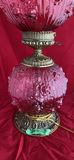 Fenton Cranberry Glass Gone with the Wind Lamp - thumbnail 4 of 8
