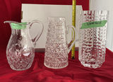 Waterford Alana Crystal Vase, Thomas Webb Water Pitcher and Rogasksa Pitcher - thumbnail 2 of 15