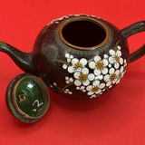 Cloisonné Decorative Items Including Horse Figurine, Teapot, Box, and Napkin Ring - thumbnail 13 of 15