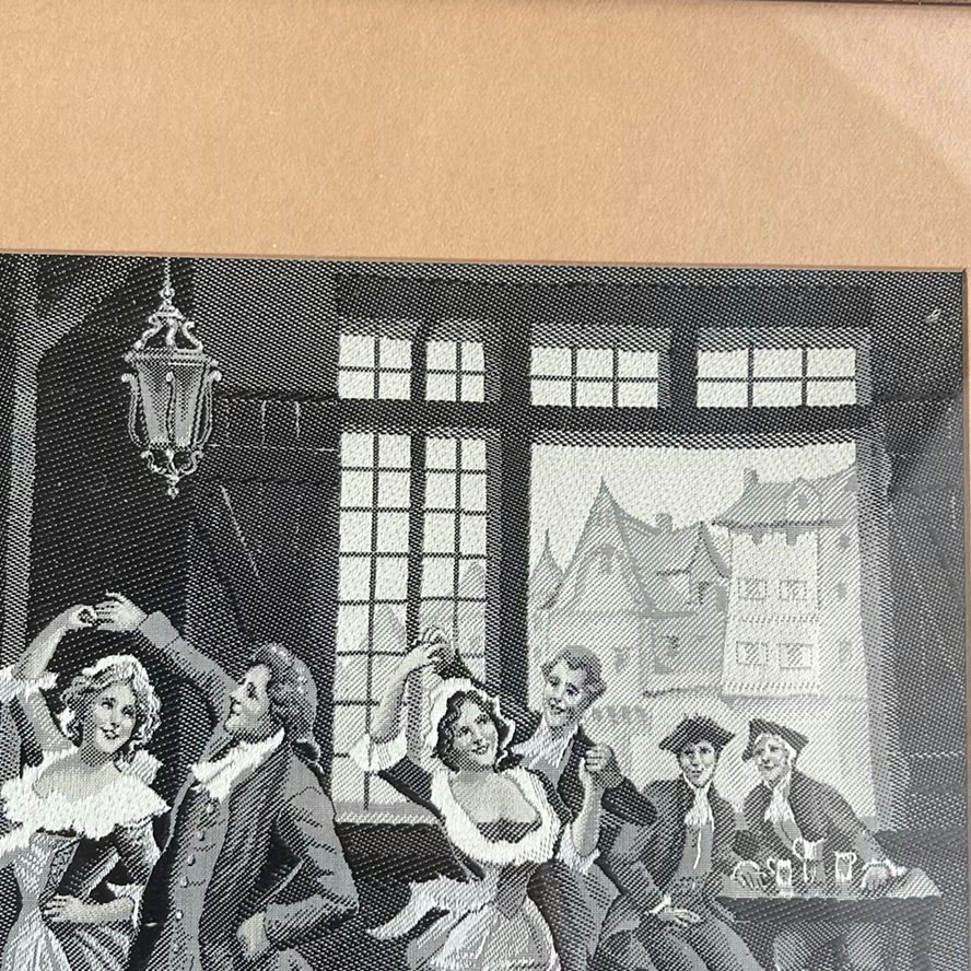 French Silk Tapestry By A. Perez, Petit Point Needlepoint And Metal Picture Frame - image 19 of 21