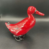 Royal Doulton Flambe Duck and Red Glass Paperweight - thumbnail 6 of 9